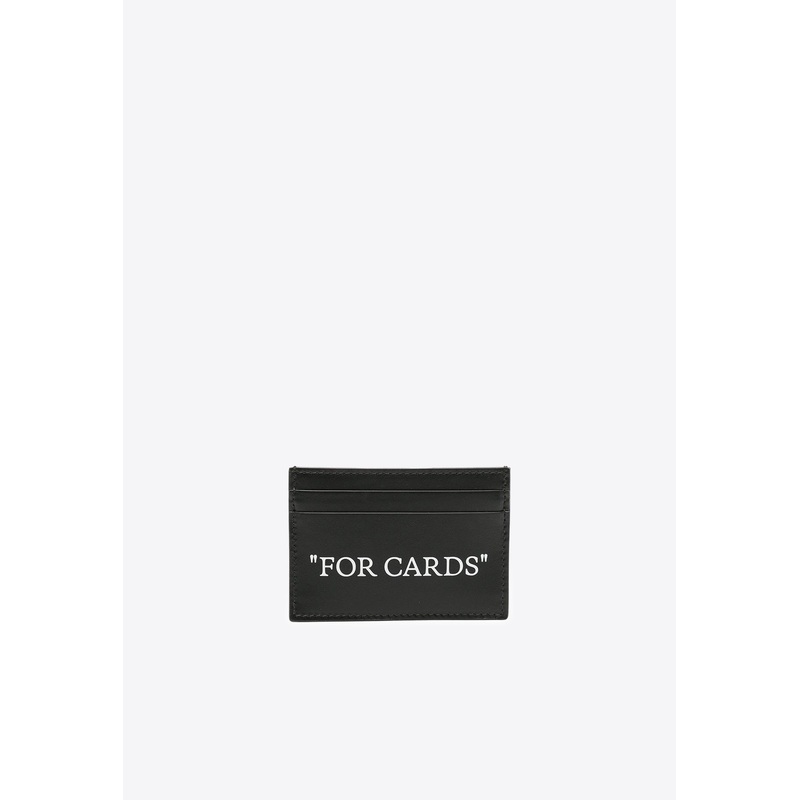 Quote Bookish Leather Cardholder Black Onesize