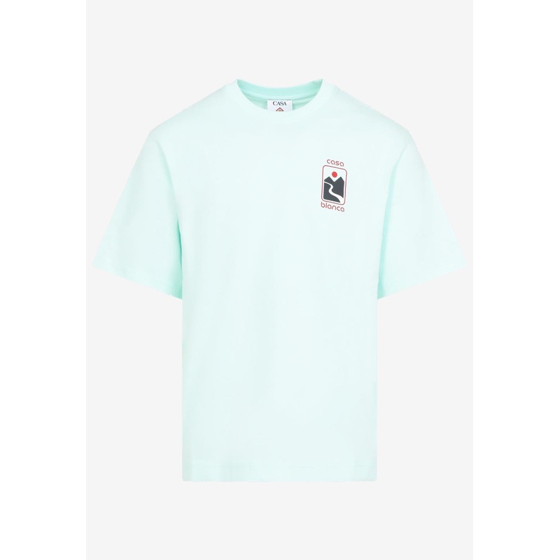 Sunset Valley Print T-shirt Green mrtwstd_S