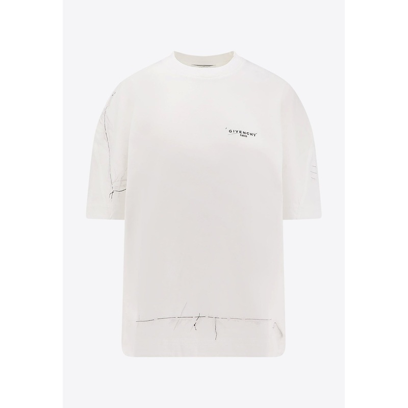 Trompe L’oeil Boxy T-shirt White wrtwstd_XS