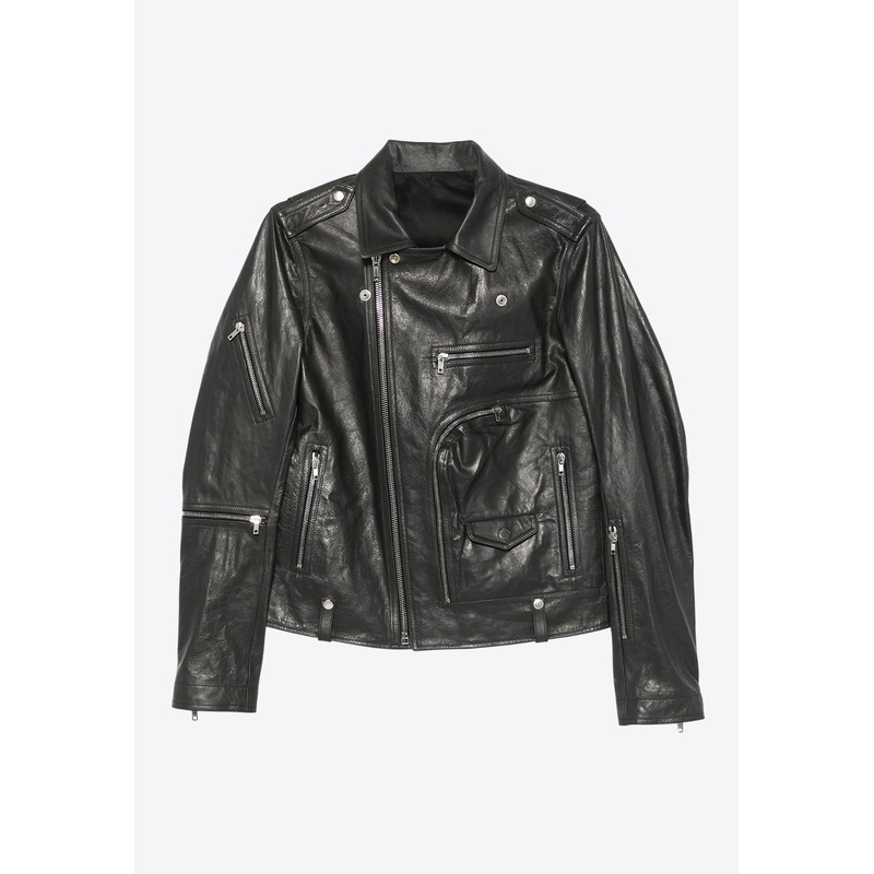 Bauhaus Stooges Leather Biker Jacket Black mrtwit_IT 46