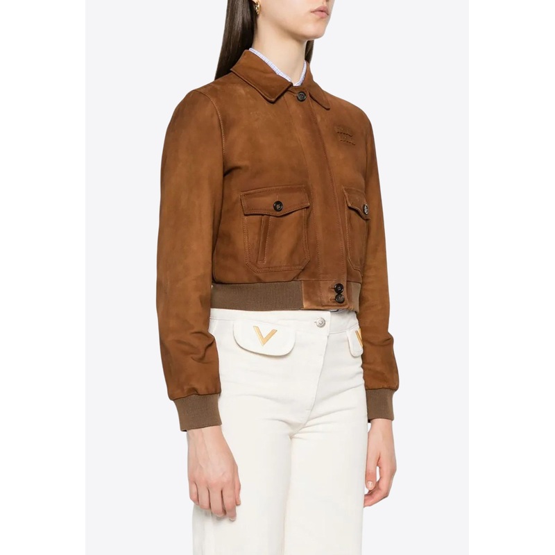 Waxed Suede Jacket Brown wrtwit_IT 40