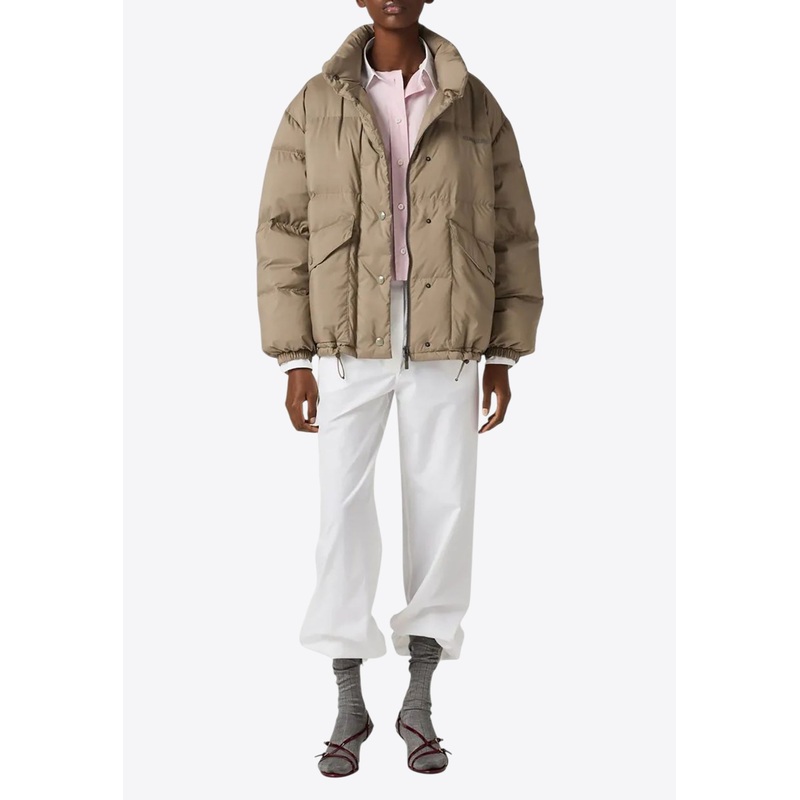 Zip-Up Puffer Jacket Beige wrtwit_IT 36