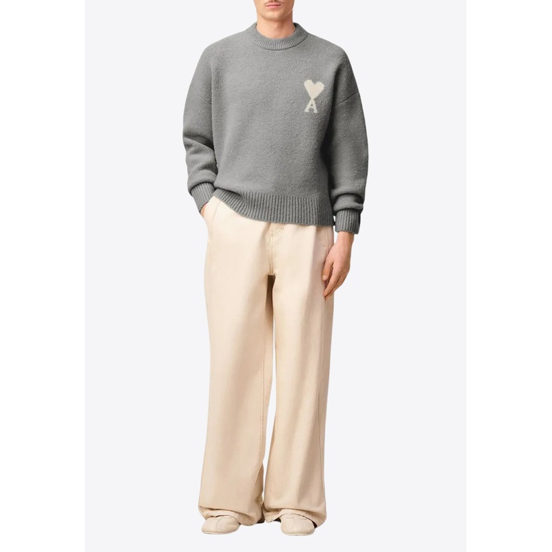 Ami De Coeur Alpaca Blend Sweater Gray mrtwstd_M