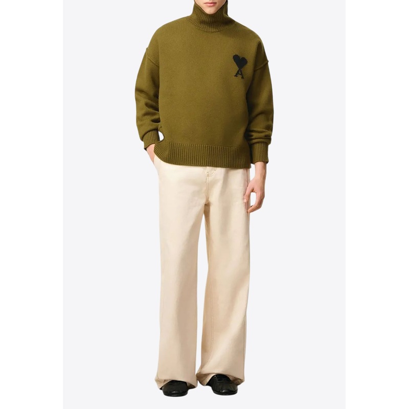 Ami De Coeur Wool Sweater Olive mrtwstd_XS