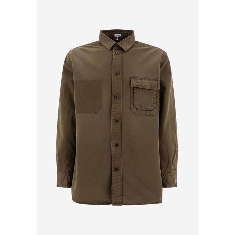 Anagram Patch Long-Sleeved Shirt Khaki mrtwshirtseu_EU 39