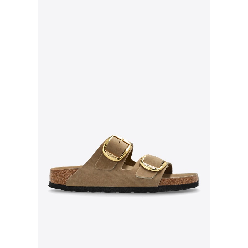 Arizona Big Buckle Leather Slides Beige ushoeseu_EU 35