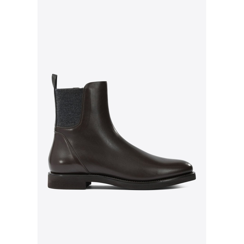 Calf Leather Chelsea Boots Dark Brown wshoeseu_EU 36