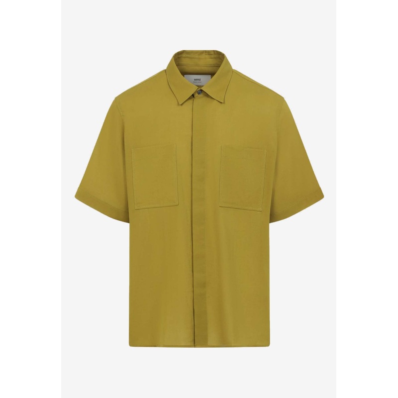 Classic Short-Sleeved Shirt Green mrtwstd_S