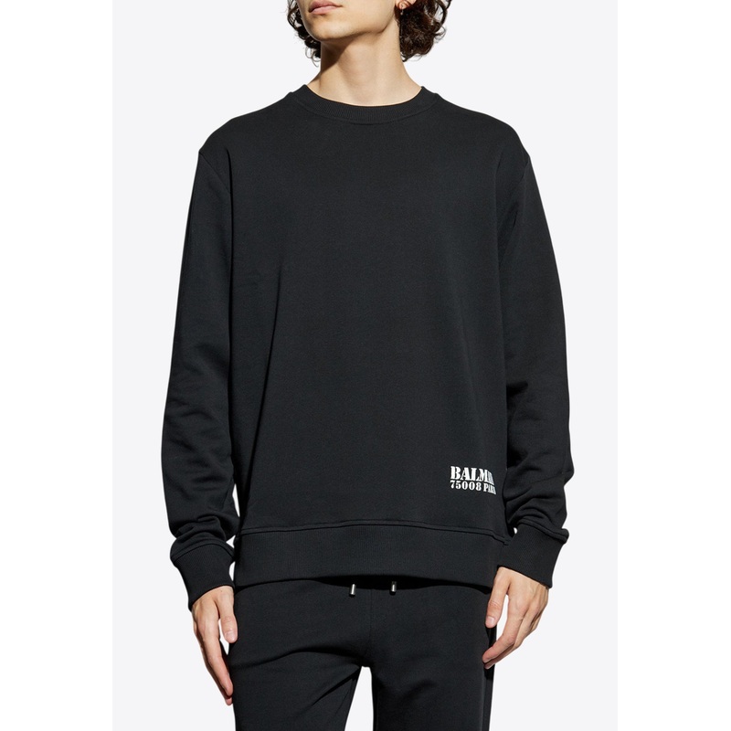 Logo Stamp Print Sweatshirt Black mrtwstd_S