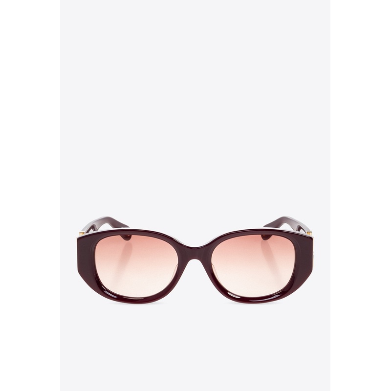 Marcie Oval Sunglasses Burgundy Onesize