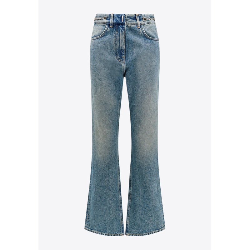 4G Logo Flare Jeans Blue wrtwbottoms_27