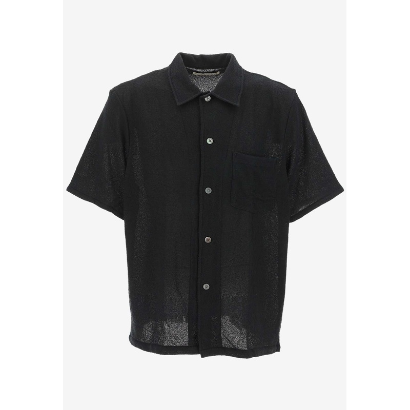 Boucle Short-Sleeved Shirt Black mrtwit_IT 44