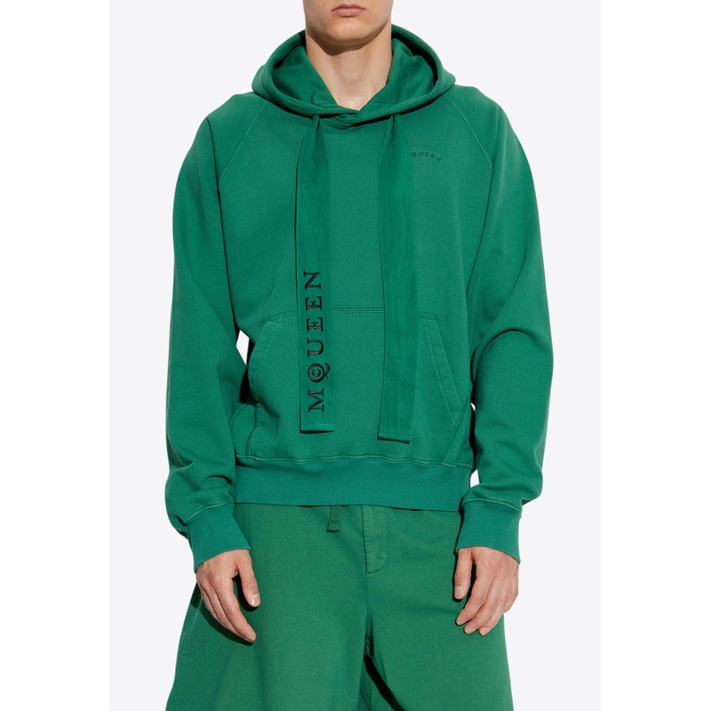 Embroidered Logo Hooded Sweatshirt Green mrtwstd_S