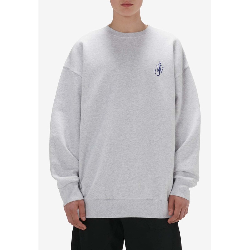 Graphic Print Anchor Sweatshirt Gray mrtwstd_M