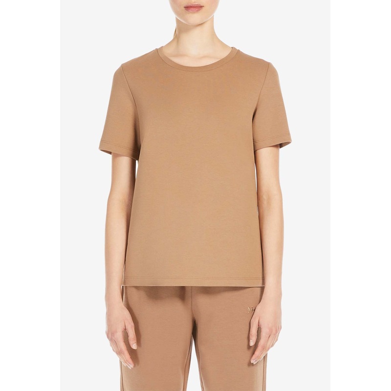 Tubo Embroidered Monogram T-shirt Camel wrtwstd_XS