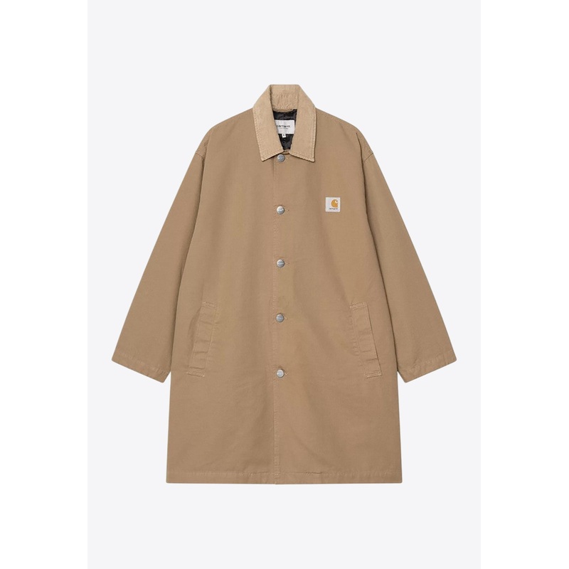 Webster Canvas Long Coat Beige mrtwstd_S