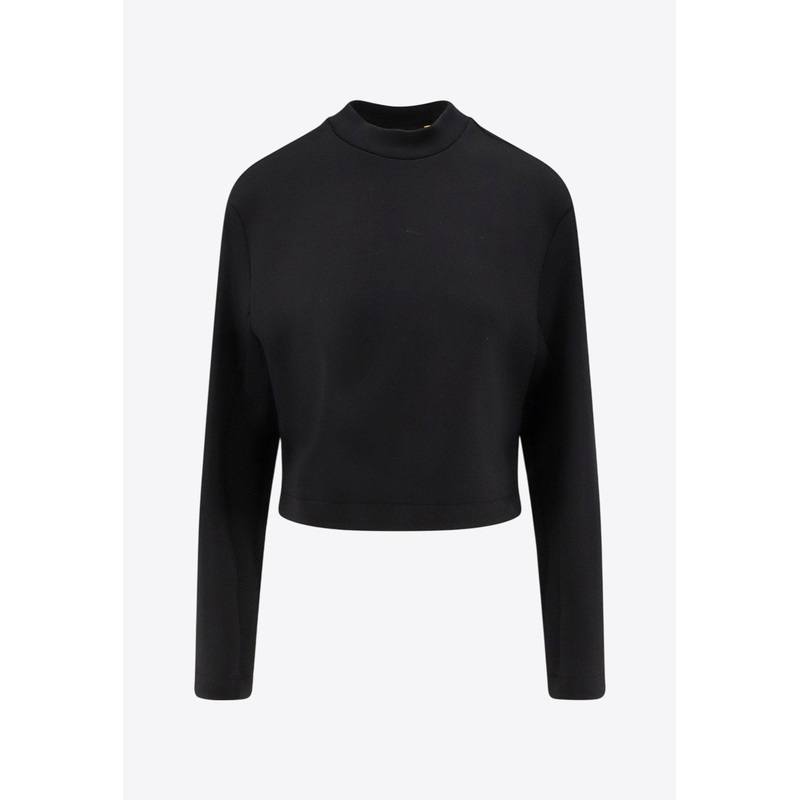 X EE72 by Edward Enninful Logo Patch Sweater Black wrtwstd_XS