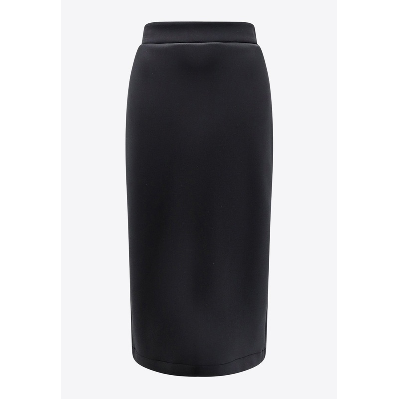 X EE72 by Edward Enninful Neoprene Pencil Skirt Black wrtwstd_XS