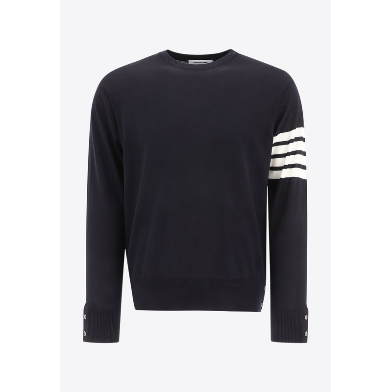 4-bar Stripes Wool Sweater Blue mrtwstd_3