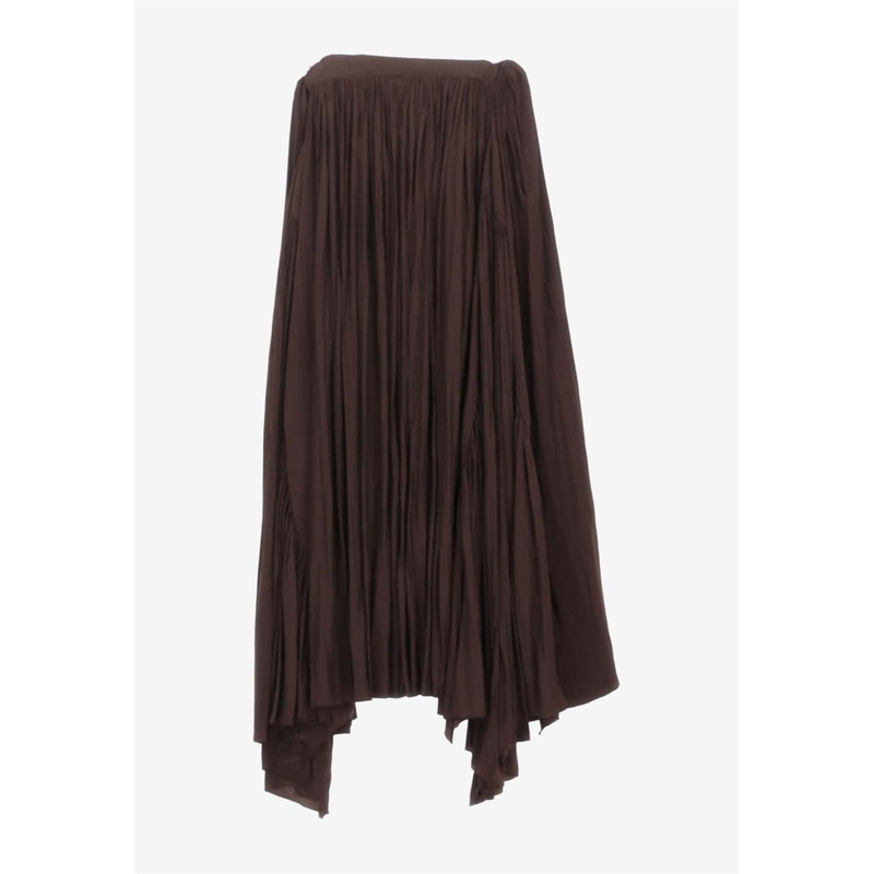 Asymmetrical Maxi Skirt Brown wrtwfr_FR 34