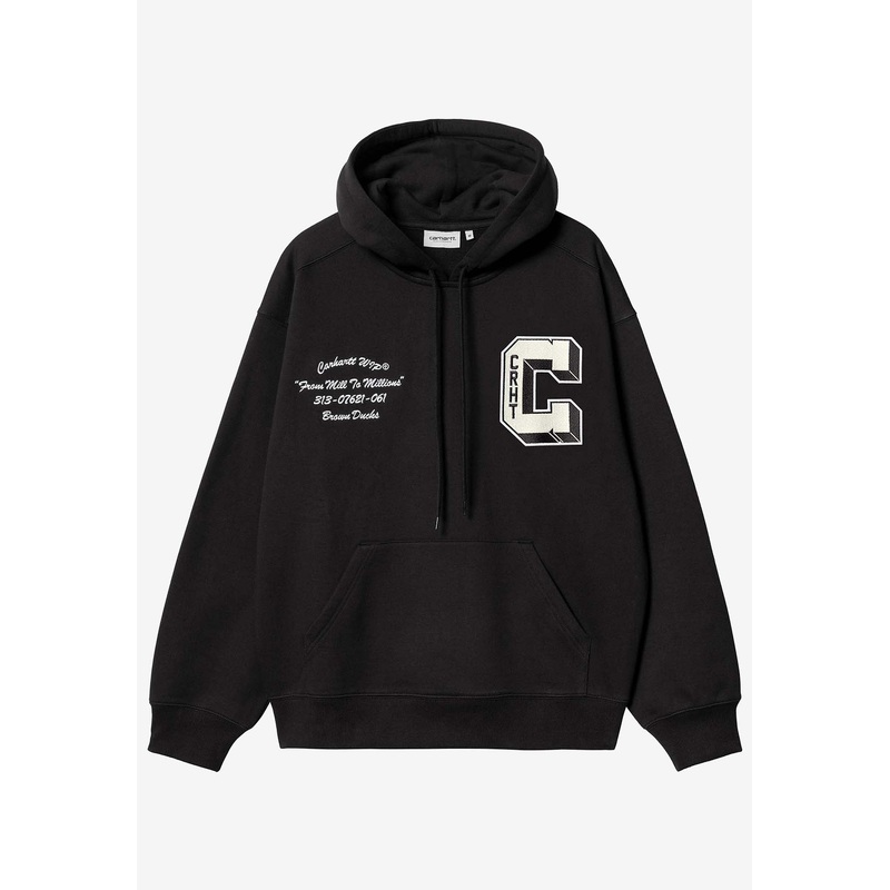 Brown Ducks Hooded Sweatshirt Black mrtwstd_M