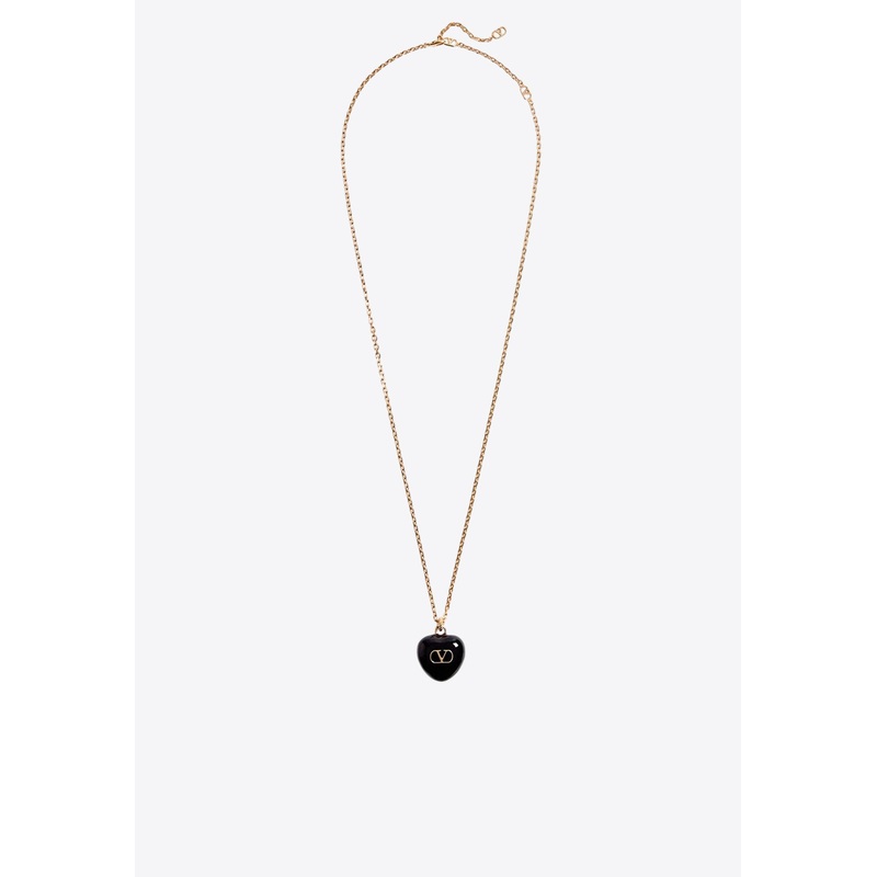 Coeur Royal Metal and Enamel Necklace Gold Onesize