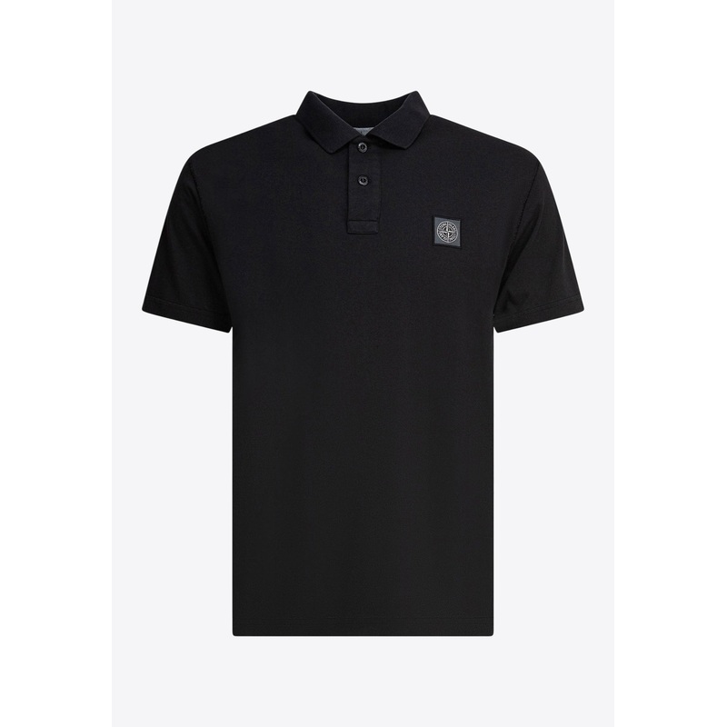 Compass Patch Polo T-shirt Black mrtwstd_S