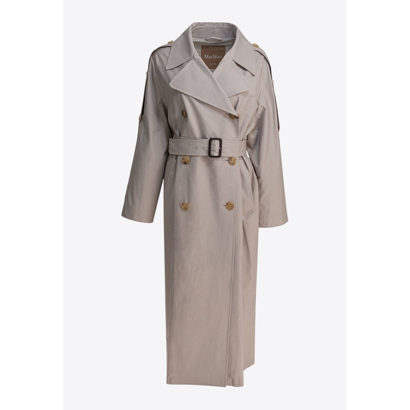 Felipe Double-Breasted Trench Coat Beige wrtwit_IT 40