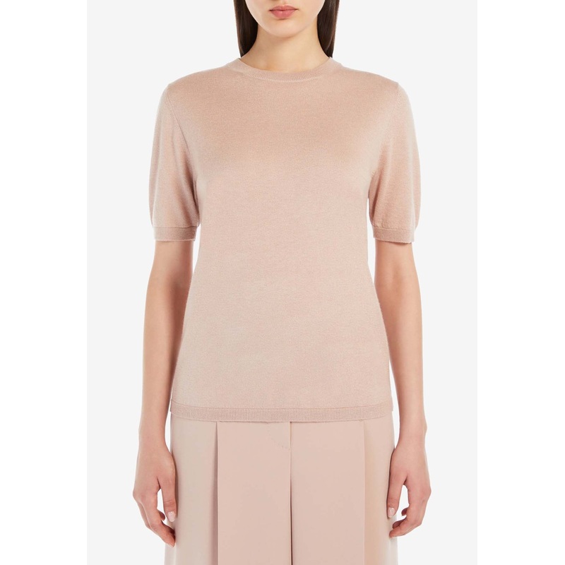 Warren Silk and Cashmere Fine Knit Top Powder wrtwstd_S
