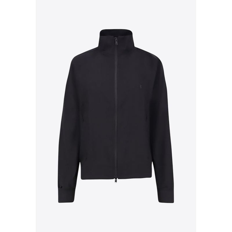 Zip-Up Logo Sweatshirt Black mrtwstd_XS