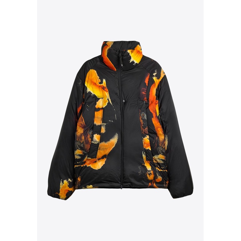 AOP Printed Puffer Jacket Black mrtwstd_M