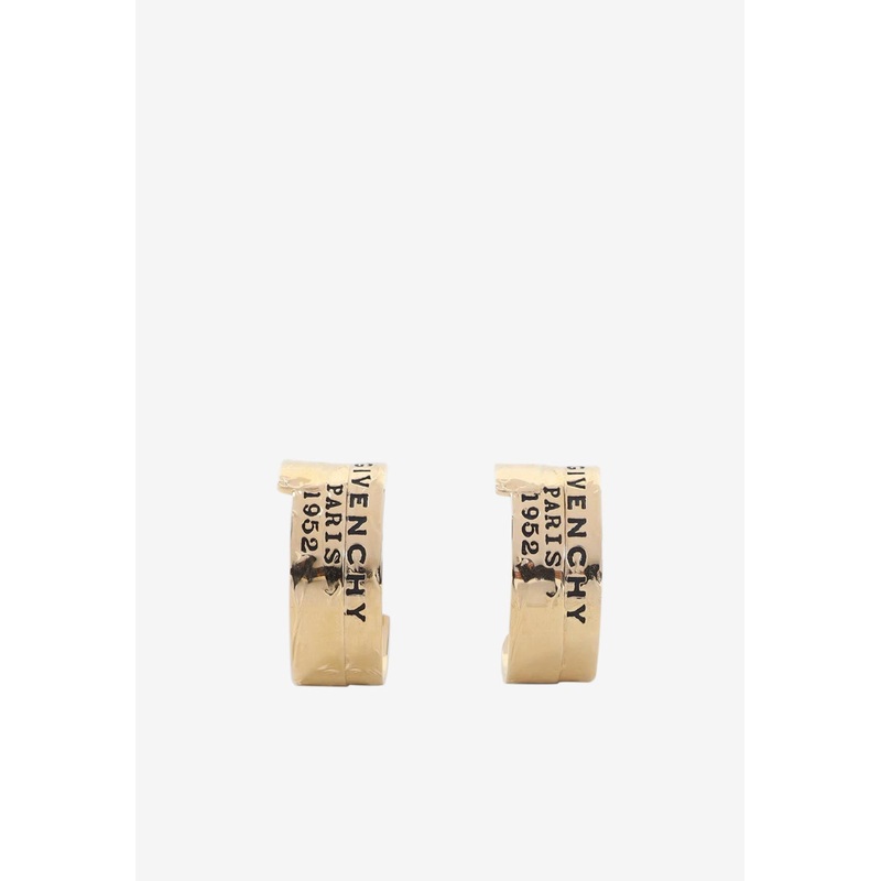 Tape Hoops Earrings Metallic Onesize
