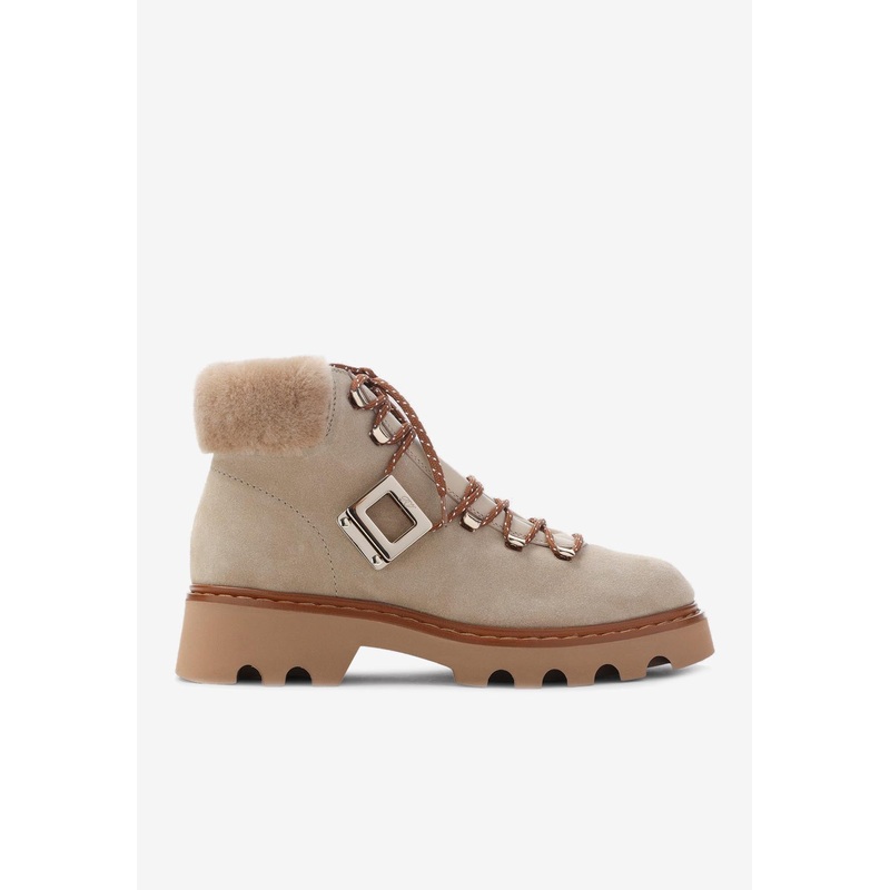 Viv Rangers Fur Track Boots Beige wshoeseu_EU 36
