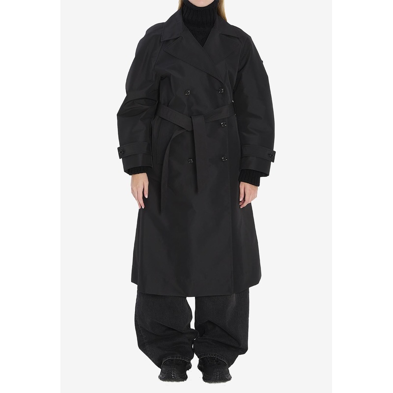X EE72 by Edward Enninful Zake Waterproof Trench Coat Black wrtwmoncler_0