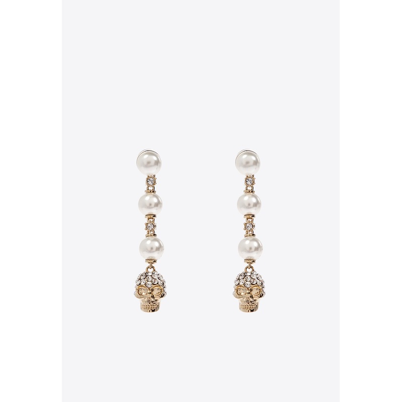 Crystal-Embellished Drop Earrings Gold Onesize