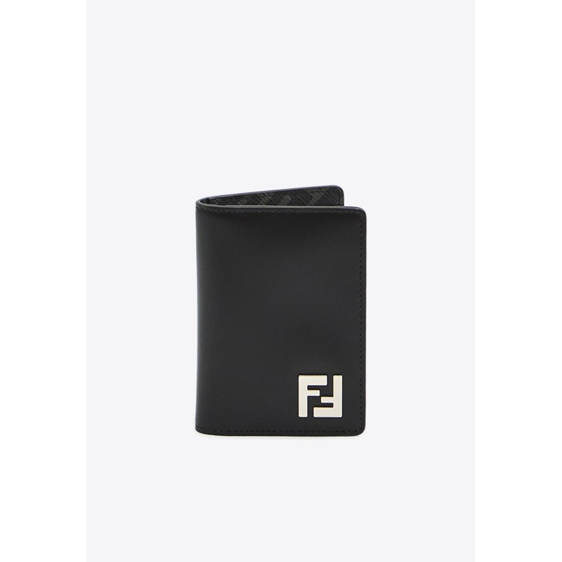 FF Squared Leather Bi-Fold Cardholder Black Onesize