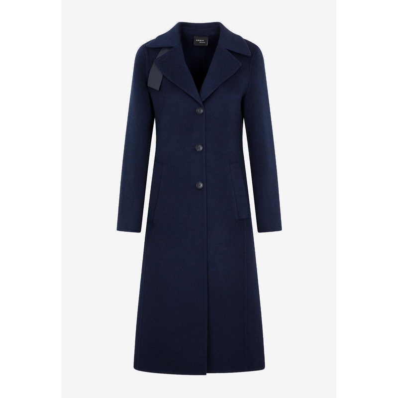 Single-Breasted Faby Cashmere Coat Blue wrtwit_IT 38