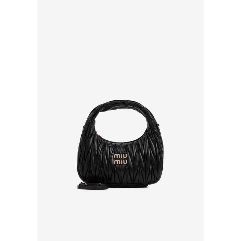 Wander Quilted Leather Top Handle Bag Black Onesize