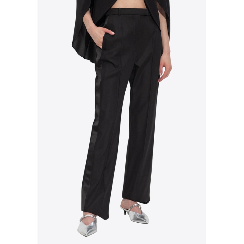 Wool Pants with Side-Stripes Black wrtwit_IT 38