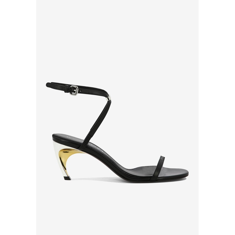 Armadillo 65 Metal Bar Sandals Black wshoeseu_EU 38