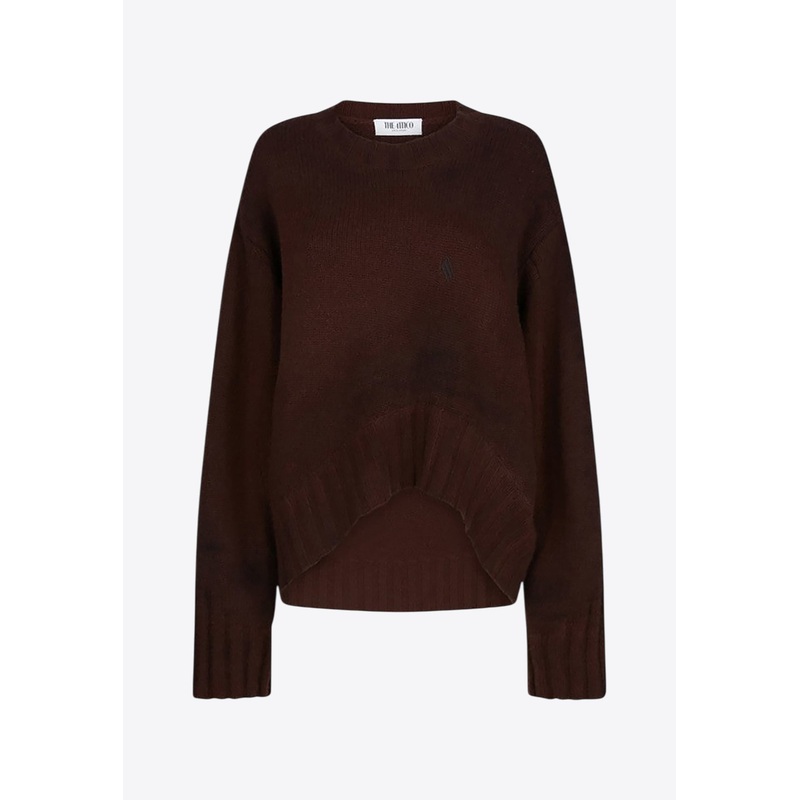 Asymmetric Wool-Blend Sweater Brown wrtwit_IT 38