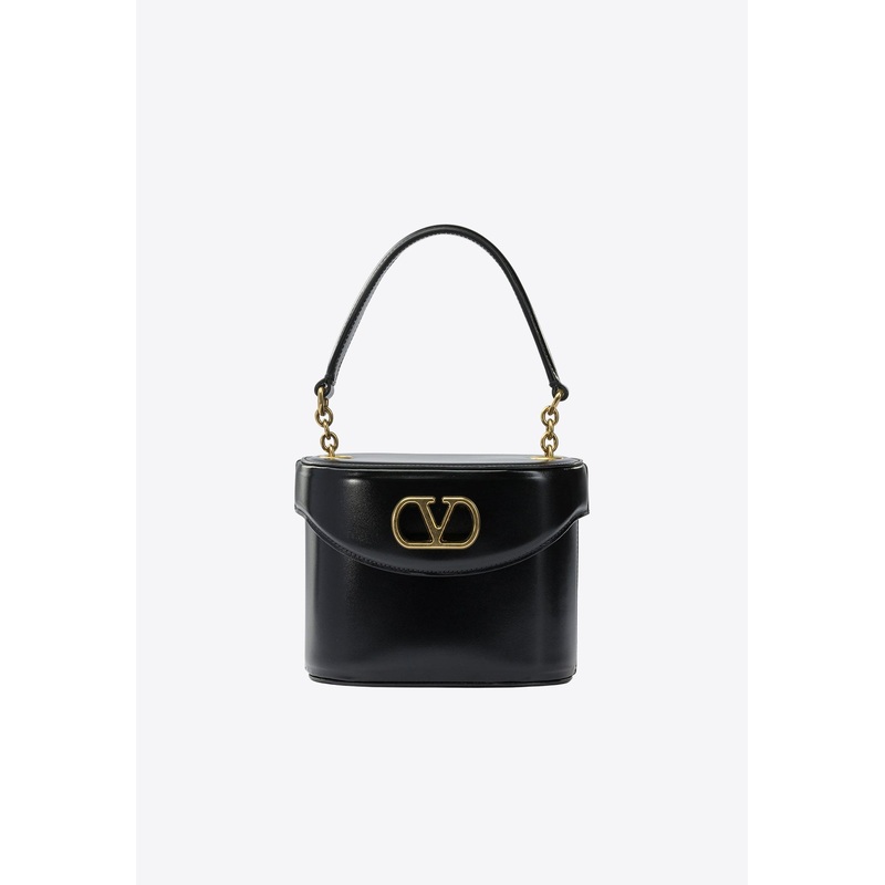 Vain Calf Leather Vanity Bag Black Onesize
