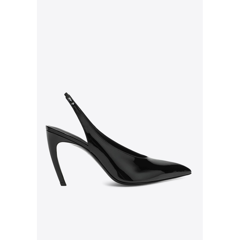 Viper 95 Patent Leather Slingback Pumps Black wshoeseu_EU 36