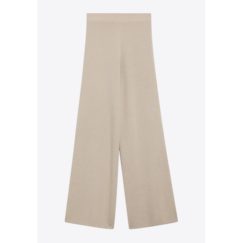 Wool and Cashmere Knit Pants Beige wrtwstd_XS