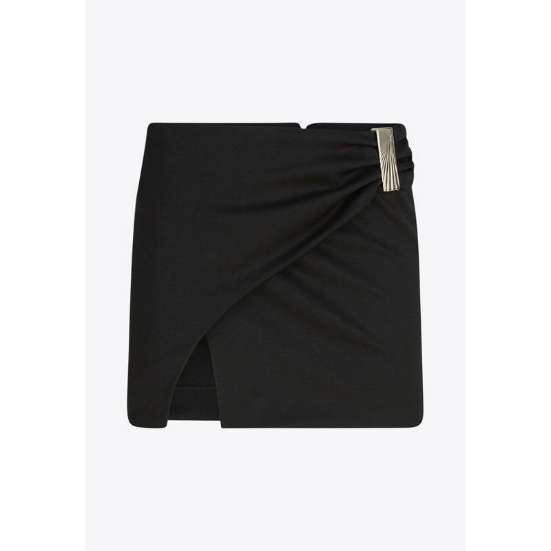 Wool Mini Skirt Black wrtwit_IT 38