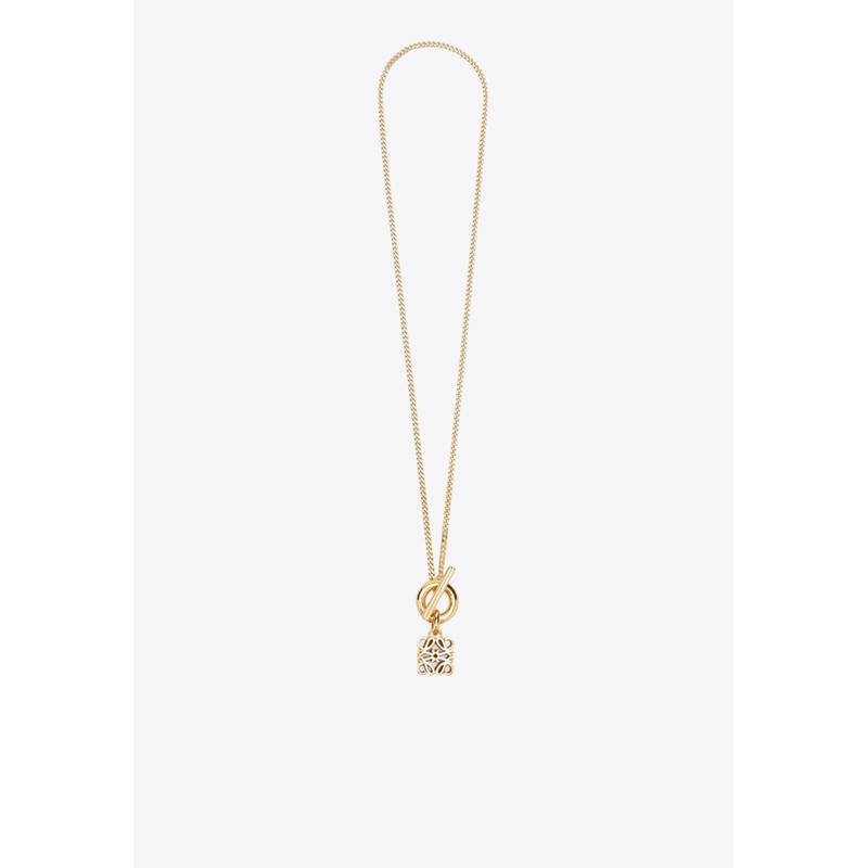 Anagram Pendant Necklace Gold Onesize