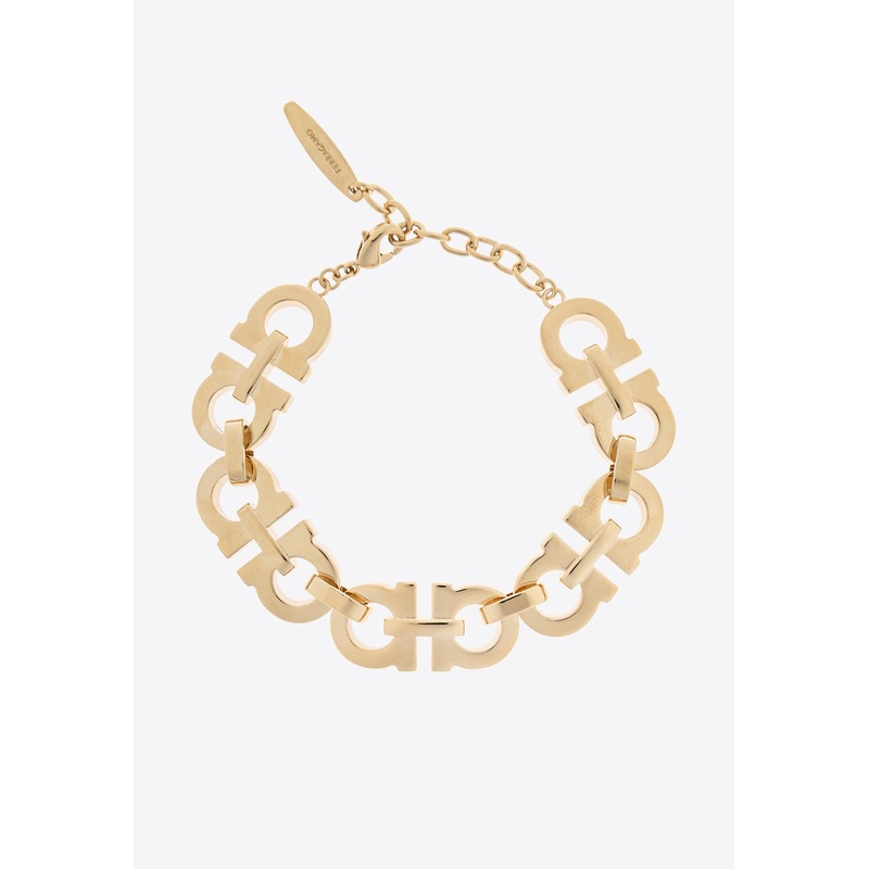 Chunky Gancini Brass Bracelet Gold Onesize