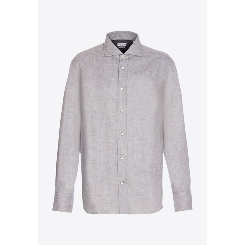Essential Long-Sleeved Shirt Gray mrtwstd_XXXS