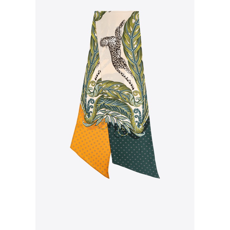 Madras Print Silk Bandeau Multicolor Onesize