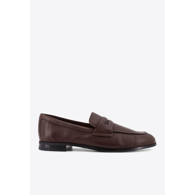 Milton Leather Loafers Brown mshoesuk_UK 6